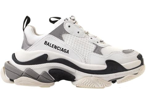 balenciaga triple s white grey.